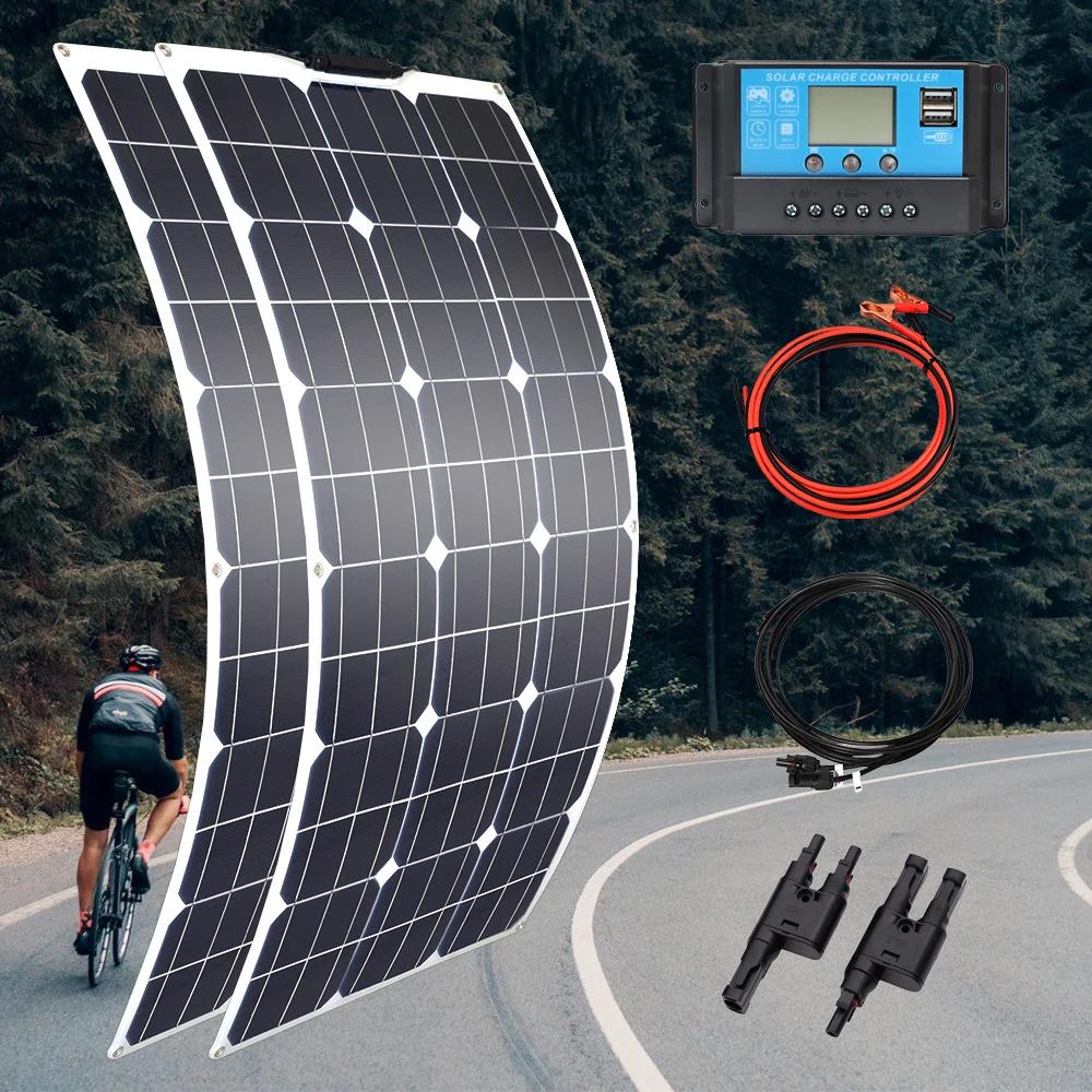 Flexible Solar Panel kit complete Module  ¾  г ŰƮ,   , RV, Ʈ, ڵ,  Ʈѷ, 12 V, 24V ͸ , 18V, 1